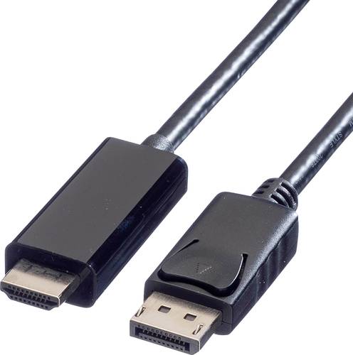Value DisplayPort / HDMI Adapterkabel DisplayPort Stecker, HDMI-A Stecker 5.00m Schwarz 11.99.5788 G von Value