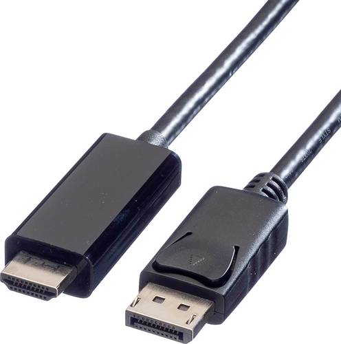 Value DisplayPort / HDMI Adapterkabel DisplayPort Stecker, HDMI-A Stecker 7.50m Schwarz 11.99.5789 G von Value