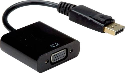Value DisplayPort / VGA Adapterkabel DisplayPort Stecker, VGA 15pol. Buchse 0.15m Schwarz 12.99.3136 von Value