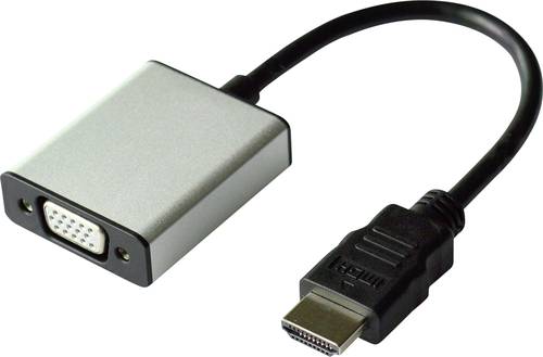 Value HDMI / VGA Adapterkabel HDMI-A Stecker, VGA 15pol. Buchse 0.15m Schwarz 12.99.3119 HDMI-Kabel von Value