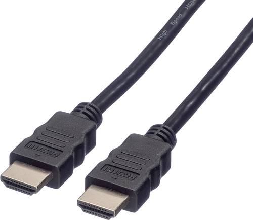 Value HDMI Anschlusskabel HDMI-A Stecker, HDMI-A Stecker 3.00m Schwarz 11.99.5903 doppelt geschirmt, von Value