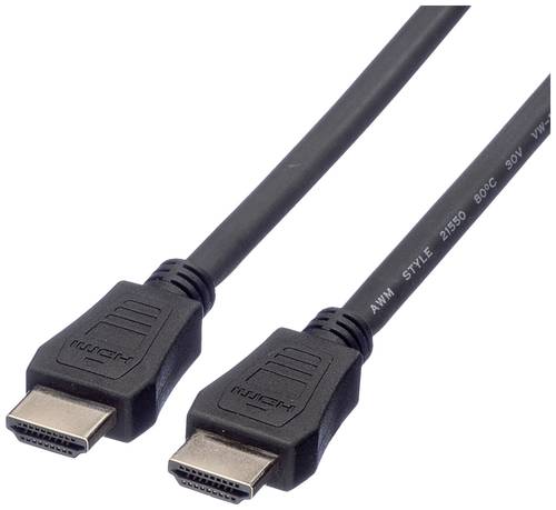 Value HDMI Anschlusskabel HDMI-A Stecker 1.00m Schwarz 11.99.5731 Geschirmt HDMI-Kabel von Value