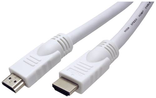 Value HDMI Anschlusskabel HDMI-A Stecker 15.00m Weiß 11.99.5715 Geschirmt HDMI-Kabel von Value