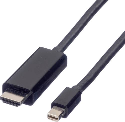 Value Mini-DisplayPort / HDMI Adapterkabel Mini DisplayPort Stecker, HDMI-A Stecker 1.00m Schwarz 11 von Value