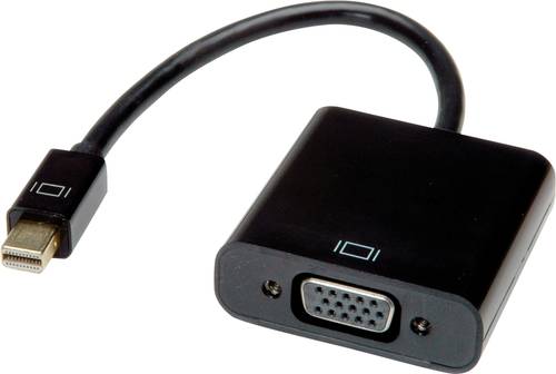 Value Mini-DisplayPort / VGA Adapterkabel Mini DisplayPort Stecker, VGA 15pol. Buchse 0.15m Schwarz von Value