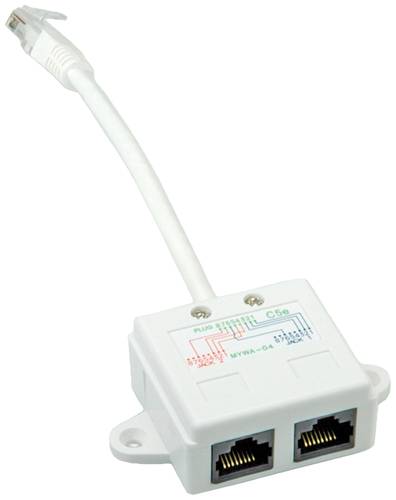 Value Netzwerk T-Adapter CAT 5e Weiß von Value