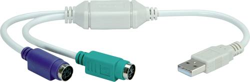 Value USB 2.0 Adapterkabel [1x USB 2.0 Stecker A - 2x PS/2-Buchse] von Value