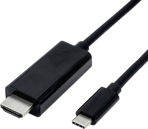Value USB-C® / HDMI Adapterkabel USB-C® Stecker, HDMI-A Stecker 2.00m Schwarz 11.99.5841 USB-C®-D von Value