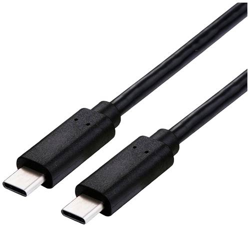 Value USB-C® Kabel USB4® USB-C® Stecker 0.80m Schwarz Geschirmt 11999092 von Value