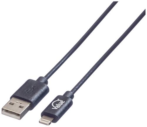 Value USB-Kabel USB 2.0 USB-A Stecker, Apple Lightning Stecker 0.15m Schwarz 11.99.8326 von Value