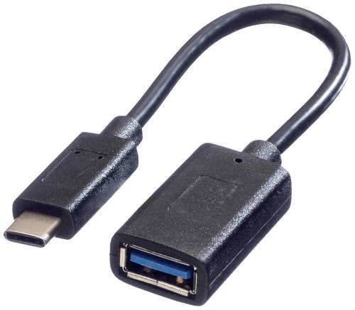Value USB-Kabel USB 3.2 Gen1 (USB 3.0 / USB 3.1 Gen1) USB-C® Stecker, USB-A Buchse 0.15m Schwarz 11 von Value