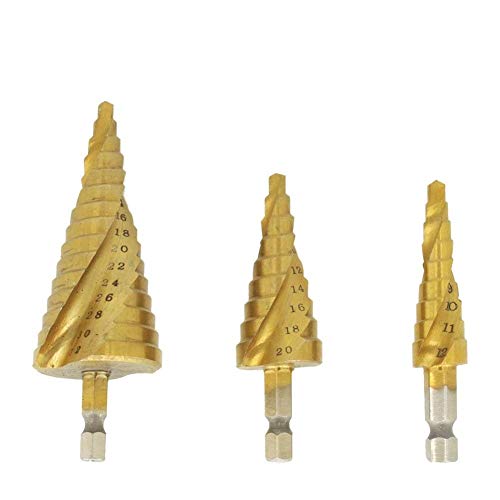 ValueHall 3 Stück Schälbohrer HSS Stufenbohrer Satz 4-12 mm, 4-20 mm Und 4-32 mm Kegelbohrer V7041-5 ValueHall 3 Stück Schälbohrer HSS Stufenbohrer Satz 4-12 mm, 4-20 mm Und 4-32 mm Kegelbohrer V7041-5 von ValueHall