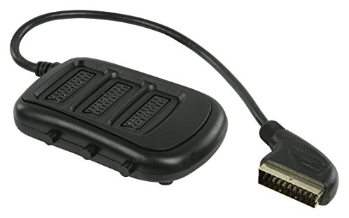 Valueline 0,50 m Schaltbare SCART-Stecker auf 3X Buchse Anschlussdose - Schwarz von Valueline