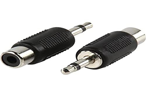 Valueline AC-001 Adapter 3,5 mm Klinke Mono auf Cinch-Buchse, Schwarz von Valueline