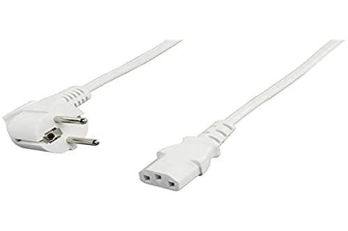 Valueline CABLE-703W-5.0 Kaltgeräte Anschlusskabel (5m) weiß von Valueline