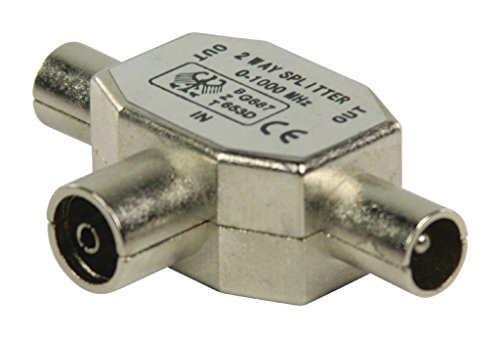 Valueline Metall Koaxial-T-Splitter (Koaxialbuchse auf 2X Koaxialstecker) von Valueline