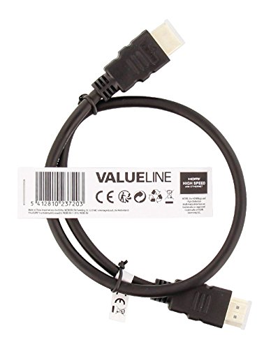 Valueline VGVT34000B05 High Speed HDMI Kabel mit Ethernet 0,50 m schwarz von Valueline