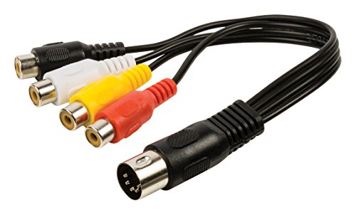 Valueline VLAP20450B02 DIN Audio Adapterkabel 5-poliger 4X Cinch Kupplung 0,20 m schwarz von Valueline