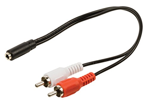 Valueline VLAP22255B02 - Stereo-Audiokabel - 2x Cinch Stecker auf 3.5 mm Buchse - 20cm von Valueline