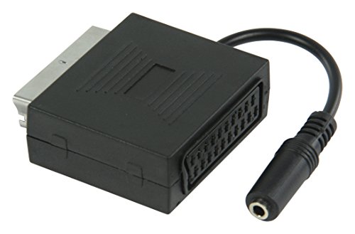 Valueline VLVP31930B02 Adapter, Audio Stereo Scart männlich – Klinke weiblich Stereo 3,5 mm, 0,20 m, schwarz von Valueline
