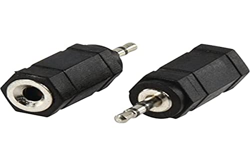 Valueline ac-018 Stereo-Audio-Adapter Jack 3.5 mm Weiblich auf Klinke 2.5 mm Stecker (schwarz) von Valueline