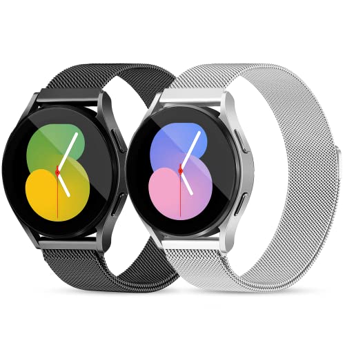Vamyzji 2 Stück Kompatibel mit Samsung Galaxy Watch 4 Armband, Watch 5 Armband, Galaxy 5 Pro Armband, Watch 4 Classic 46mm 42mm, Active 2 Armband, Watch 3 41mm Metall Mesh Armbänder für Damen/Herren Vamyzji 2 Stück Kompatibel mit Samsung Galaxy Watch 4 Armband, Watch 5 Armband, Galaxy 5 Pro Armband, Watch 4 Classic 46mm 42mm, Active 2 Armband, Watch 3 41mm Metall Mesh Armbänder für Damen/Herren von Vamyzji
