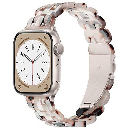 Vamyzji Kompatibel mit Apple Watch 10 Armband 42mm(Series 10) 41mm 40mm 38mm, Leichtes Wasserfestes Harz Verstellbares Ersatzband für Apple Watch Series 10 9 8 7 6 5 4 3 2 1 iWatch SE, Damen Herren Vamyzji Kompatibel mit Apple Watch 10 Armband 42mm(Series 10) 41mm 40mm 38mm, Leichtes Wasserfestes Harz Verstellbares Ersatzband für Apple Watch Series 10 9 8 7 6 5 4 3 2 1 iWatch SE, Damen Herren von Vamyzji