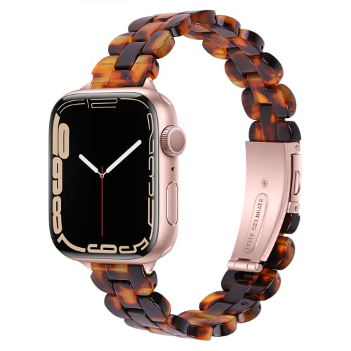 Vamyzji Kompatibel mit Apple Watch Armband 49mm 45mm 44mm 42mm, für Apple Watch Serie 9 8 7 6 5 4 3 2 1 iWatch SE/SE2, Ultra/Ultra 2 49mm, Leichtes Harz Verstellbares Sport Ersatzband für Damen Herren von Vamyzji