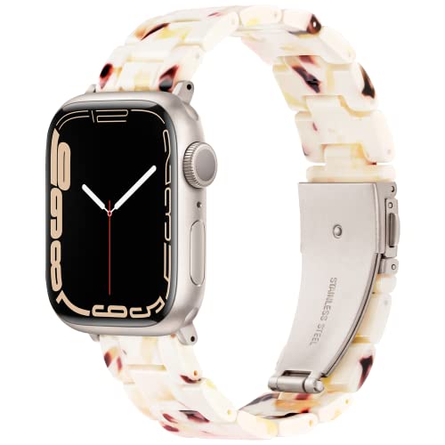 Vamyzji Kompatibel mit Apple Watch Armband 49mm 45mm 44mm 42mm, für Apple Watch Serie 9 8 7 6 5 4 3 2 1 iWatch SE/SE2, Ultra/Ultra 2 49mm, Leichtes Harz Verstellbares Sport Ersatzband für Damen Herren von Vamyzji