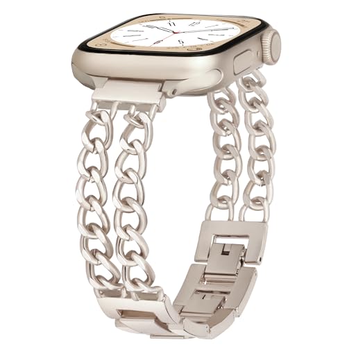 Vamyzji Kompatibel mit Apple Watch 10 Armband 46mm 49mm 45mm 44mm 42mm(Series 3 2 1), Metallarmband für Apple Watch Series 10 9 8 7 6 SE 5 4 3 2 1 Ultra 2 1, Silm Mode Kettenglied iWatch Armband Damen Vamyzji Kompatibel mit Apple Watch 10 Armband 46mm 49mm 45mm 44mm 42mm(Series 3 2 1), Metallarmband für Apple Watch Series 10 9 8 7 6 SE 5 4 3 2 1 Ultra 2 1, Silm Mode Kettenglied iWatch Armband Damen von Vamyzji