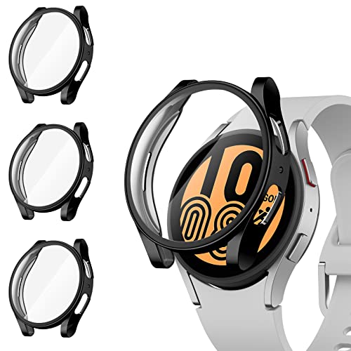 Vancle 3-Stück Schutzhülle Kompatibel mit Samsung Galaxy Watch 5/Galaxy Watch 4 40mm 44mm Schutzfolie, TPU Ultradünner Vollschutz Gehäuse Schutz Hülle für Galaxy Watch 5 4 (40mm, Schwarz x 3) von Vancle