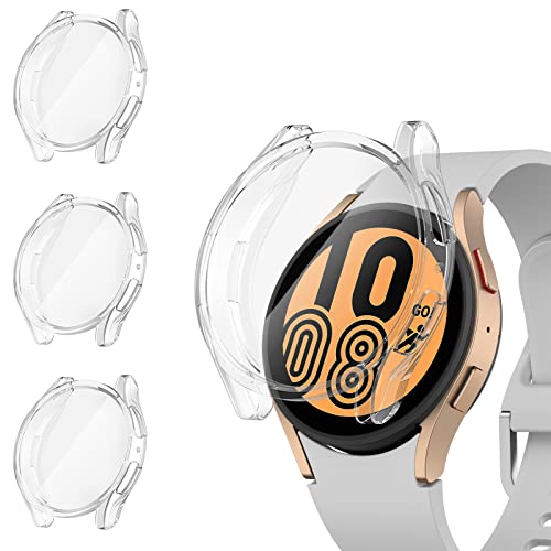 Vancle 3-Stück Schutzhülle Kompatibel mit Samsung Galaxy Watch 5/Galaxy Watch 4 40mm 44mm Schutzfolie, TPU Ultradünner Vollschutz Gehäuse Schutz Hülle für Galaxy Watch 5 4 (40mm, Transparent x 3) von Vancle