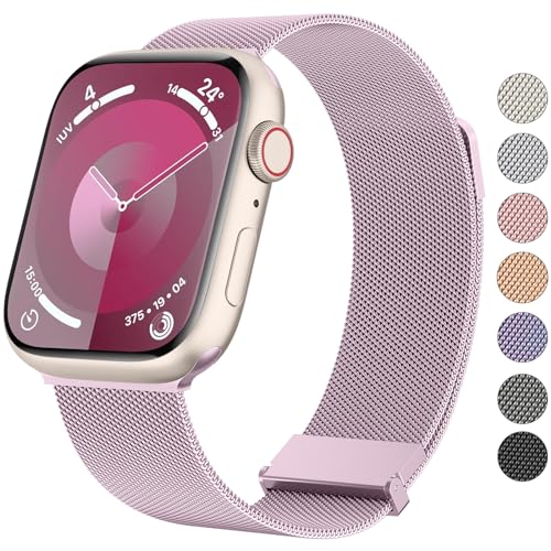 Vancle Armband für Apple Watch 40mm 41mm 38mm 42mmm 44mm 45mm 49mm für Damen Herren, Edelstahl Metall Ersatzarmband mit Verbesserter Magnet für iWatch Series 9 8 7 SE 6 5 4 3 2 1 Ultra von Vancle