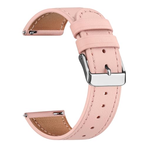 Vancle Armband für Garmin Vivoactive 5/3 Armband Leder Damen Herren,20mm Weiches Atmungsaktives Sport Uhrenarmband Ersatzarmbänder für Garmin Vivomove 3/HR/Luxe/Style(Rosa) von Vancle
