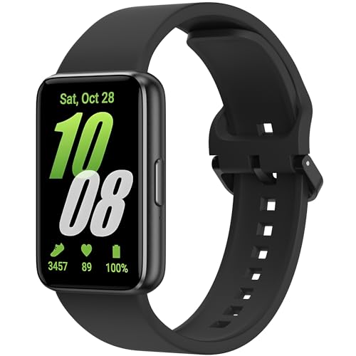 Vancle Armband für Samsung Galaxy Fit 3 SM-R390, für Damen und Herren, weiches TPU-Silikonarmband, wasserdicht, Sport, Schwarz Vancle Armband für Samsung Galaxy Fit 3 SM-R390, für Damen und Herren, weiches TPU-Silikonarmband, wasserdicht, Sport, Schwarz von Vancle
