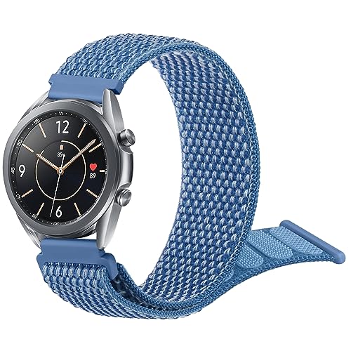 Vancle Armband für Samsung Galaxy Watch 3 Armband 41mm Damen Herren,Nylon 20mm Klettverschluss Verstellbare Sport Ersatz Uhrenarmband für Samsung Galaxy Watch 3 41mm Armband(Blau) von Vancle