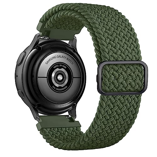 Vancle Armband für Samsung Galaxy Watch 5/4 40mm 44mm/Galaxy Watch 5 Pro 45mm/Galaxy Watch 4 Classic 42mm 46mm für Herren Damen, 20mm Geflochtenes Nylon Armbänder Elastisch Verstellbares Ersatzarmband von Vancle