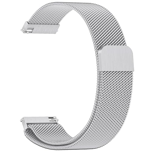 Vancle Metall Uhrenarmband 20mm Damen Herren, Edelstahl Schnellverschluss Smartwatch Ersatzarmband 20mm mit Magnetverschluss Quick Release Armbänder Smartwatch Zubehör für Frauen Männer von Vancle