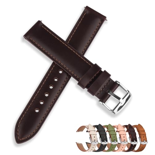Vancle Uhrenarmband 18mm Damen Herren, Smartwatch Armband 18mm Leder Ersatzarmbänder mit Schnellverschluss Zubehör für Uhren Vancle Uhrenarmband 18mm Damen Herren, Smartwatch Armband 18mm Leder Ersatzarmbänder mit Schnellverschluss Zubehör für Uhren von Vancle