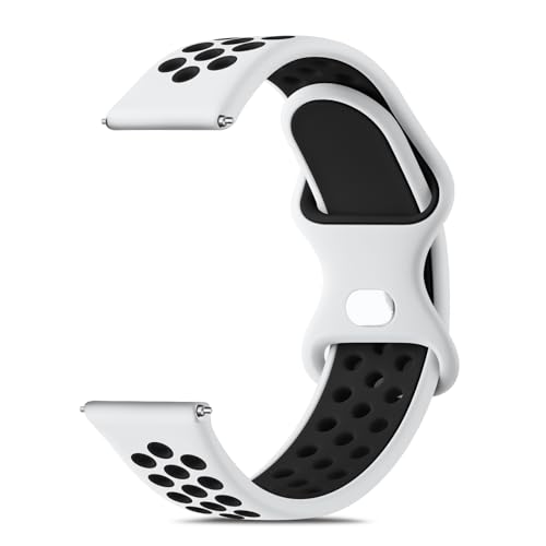 Vancle Uhrenarmband 20mm Herren Damen, Neues Wasserdichtes Silikon Armband 20mm Smartwatch Zubehör Zweifarbiges Atmungsaktives Armbänder für Herren Damen Vancle Uhrenarmband 20mm Herren Damen, Neues Wasserdichtes Silikon Armband 20mm Smartwatch Zubehör Zweifarbiges Atmungsaktives Armbänder für Herren Damen von Vancle
