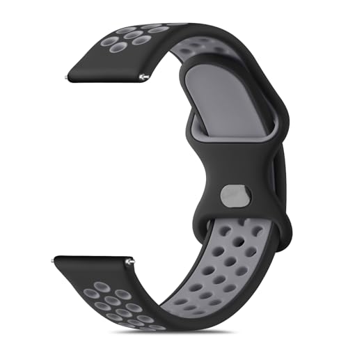 Vancle Uhrenarmband 20mm Herren Damen, Neues Wasserdichtes Silikon Armband 20mm Smartwatch Zubehör Zweifarbiges Atmungsaktives Armbänder für Herren Damen Vancle Uhrenarmband 20mm Herren Damen, Neues Wasserdichtes Silikon Armband 20mm Smartwatch Zubehör Zweifarbiges Atmungsaktives Armbänder für Herren Damen von Vancle