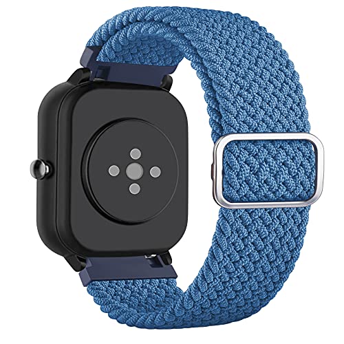 Vancle für Amazfit GTS/GTS 2/GTS 2 Mini/GTS 2e/GTS 3/GTS 4/GTS 4 Mini Armband,20mm Verstellbares Geflochtenes Nylon Ersatzarmbänder für Amazfit Bip 3 Pro/Bip 3/Bip S/Bip U Pro Armband(Blau) von Vancle