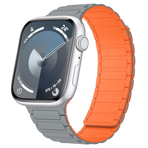 Vancle für Apple Watch Armband 38mm 40mm 41mm 42mm 44mm 45mm 49mm Damen Herren, Silikon Starker Magnet Loop Ersatzbänder, Sport Wasserdicht Uhrenarmband für iWatch Series Ultra 9 8 7 6 5 4 3 2 1 SE von Vancle