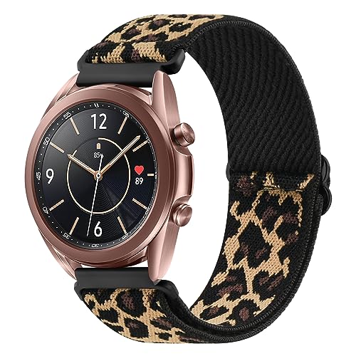 Vancle für Samsung Galaxy Watch 3 Armband 41mm Damen Herren,Nylon Verstellbares Ersatzarmbänder für Samsung Galaxy Watch 3 41mm Armband(Leopard) von Vancle