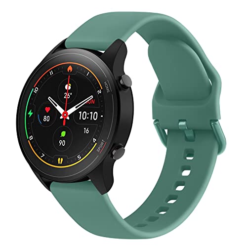 Vancle für Xiaomi Mi Watch Armband,22mm Silikon Ersatzarmband Uhrenarmband für Xiaomi Watch S1 Armband/Xiaomi Watch S1 Active Armband/Xiaomi Mi Watch Color Sport Armband(Grün) von Vancle