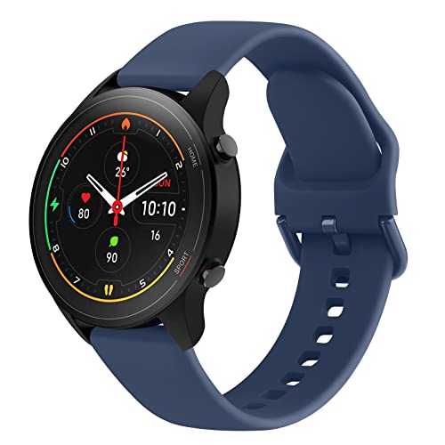 Vancle für Xiaomi Mi Watch Armband,22mm Silikon Ersatzarmband Uhrenarmband für Xiaomi Watch S1 Armband/Xiaomi Watch S1 Active Armband/Xiaomi Mi Watch Color Sport Armband(Navy blau) von Vancle