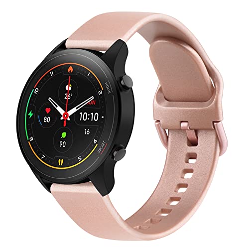 Vancle für Xiaomi Mi Watch Armband,22mm Silikon Ersatzarmband Uhrenarmband für Xiaomi Watch S1 Armband/Xiaomi Watch S1 Active Armband/Xiaomi Mi Watch Color Sport Armband(Roségold) von Vancle