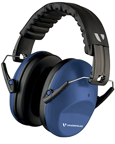 Vanderfields Gehörschutz für Erwachsene - Leicht Faltbar und Komfortable Gehörschutz - Kapselgehörschutz mit Hochwertige Geräuschblockierung - Lärmschutz Kopfhörer für Man und Frau – Marine Blue von Vanderfields