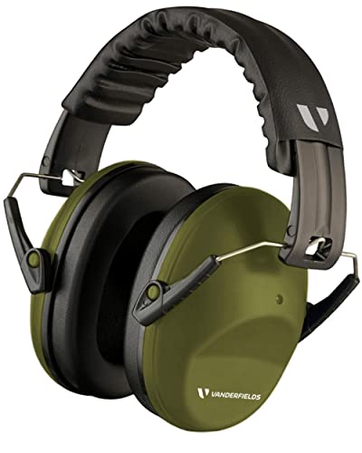 Vanderfields Gehörschutz für Erwachsene - SNR 26dB - Grün - Baustellen Kopfhörer - Kopfhörer Schule - Gehörschutz Schießsport - Gehörschutz Arbeit für Garten - Lärmschutz Kopfhörer - Lärmschutz von Vanderfields