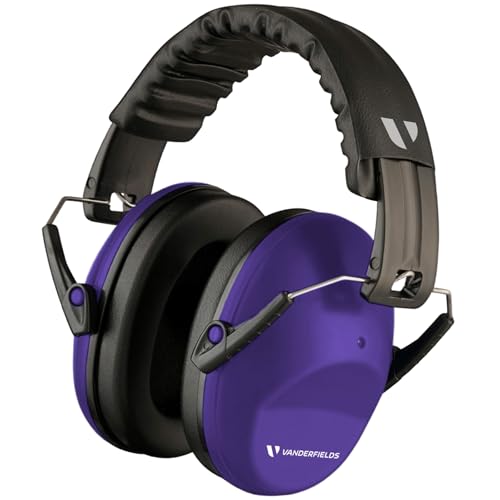 Vanderfields Gehörschutz für Erwachsene - SNR 26dB - Violett - Baustellen Kopfhörer - Kopfhörer Schule - Gehörschutz Schießsport - Gehörschutz Arbeit für Garten - Lärmschutz Kopfhörer - Lärmschutz von Vanderfields